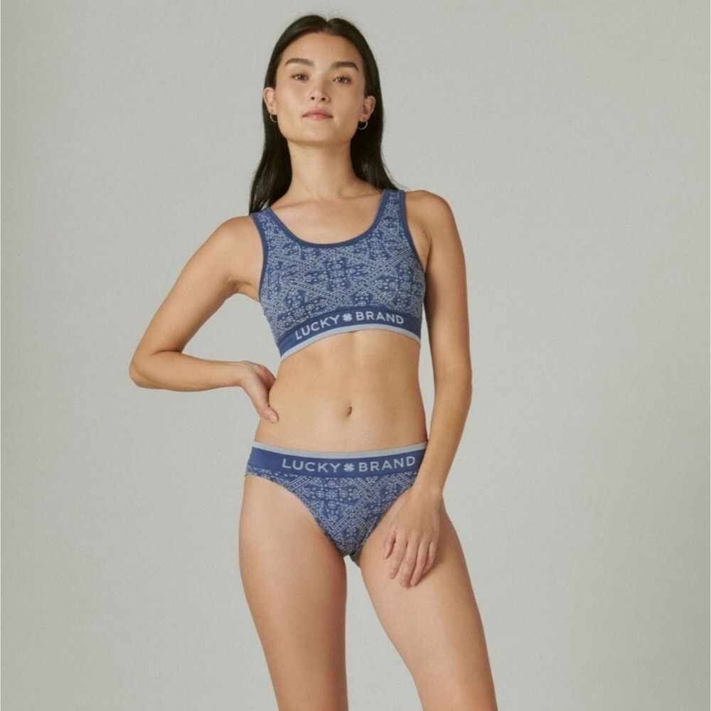 NWT LUCKY BRAND 4 pack bandana jacquard seamless panties Size XL